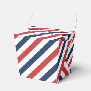 Patriotic Red White and Blue Stripes Favor Box