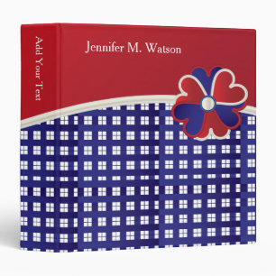 Patriotic Red, White and Blue Weave Binder
