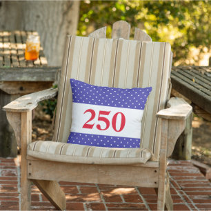 Patriotic Red White & Blue 250 Outdoor Pillow