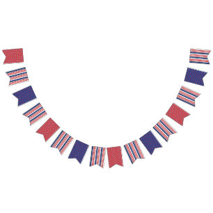 Patriotic Red White Blue 4th of July Banner