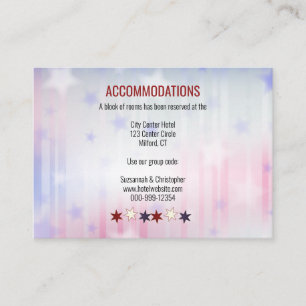 Patriotic Red White Blue Background Stars Bottom  Enclosure Card