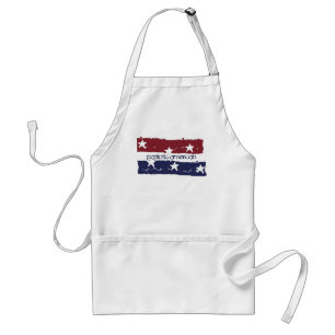 Patriotic Red, White & Blue Distressed Paint Apron