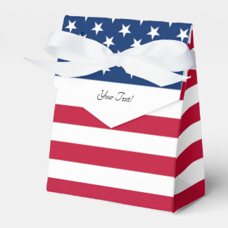 Patriotic Red White & Blue Old Glory Favour Boxes