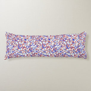 Patriotic Red White Blue Sprinkles Body Pillow