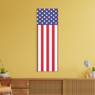 Patriotic Red White Blue Stars And Stripes Flag Canvas Print