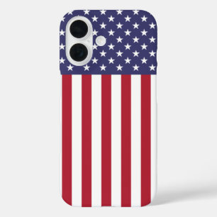 Patriotic Red White Blue Stars And Stripes Flag iPhone 16 Case