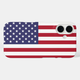 Patriotic Red White Blue Stars And Stripes Flag iPhone 16 Case