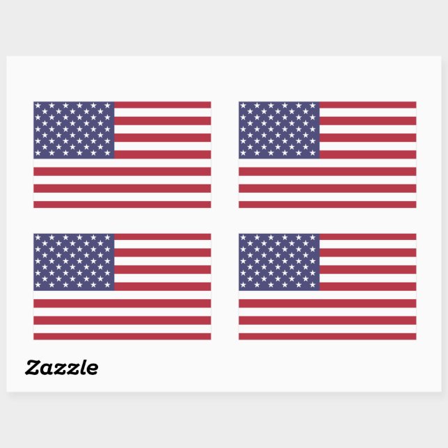 Patriotic Red White Blue Stars And Stripes Flag Sticker (Sheet)