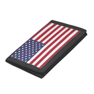 Patriotic Red White Blue Stars And Stripes Flag Trifold Wallet