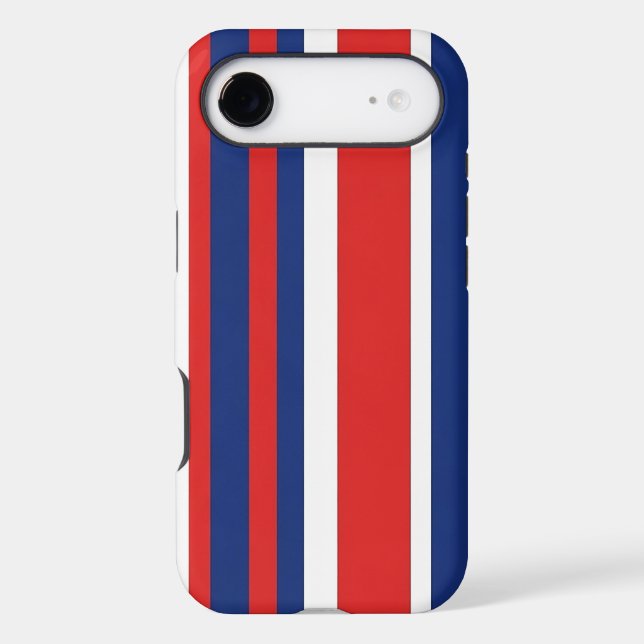 Patriotic Red White Blue Vertical Stripes Pattern (Back)