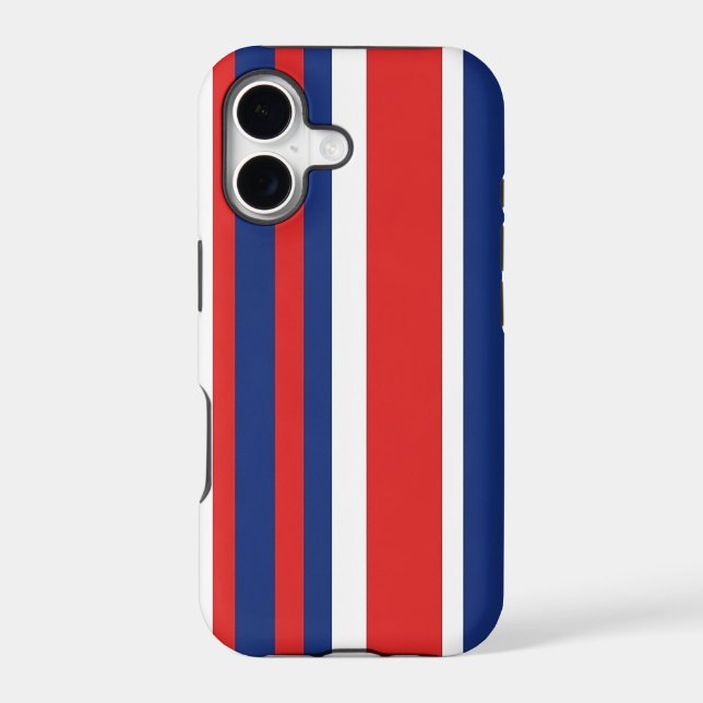 Patriotic Red White Blue Vertical Stripes Pattern (Back)