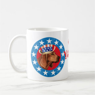 Patriotic Redbone Coonound Coffee Mug
