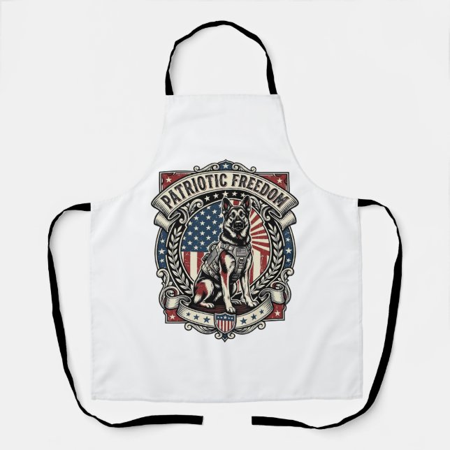 Patriotic Rescue Dog Apron (Front)
