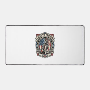 Patriotic Rescue Dog Desk Mat
