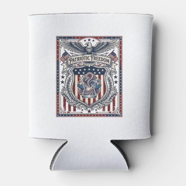 Patriotic Resin Can Cooler (Front)
