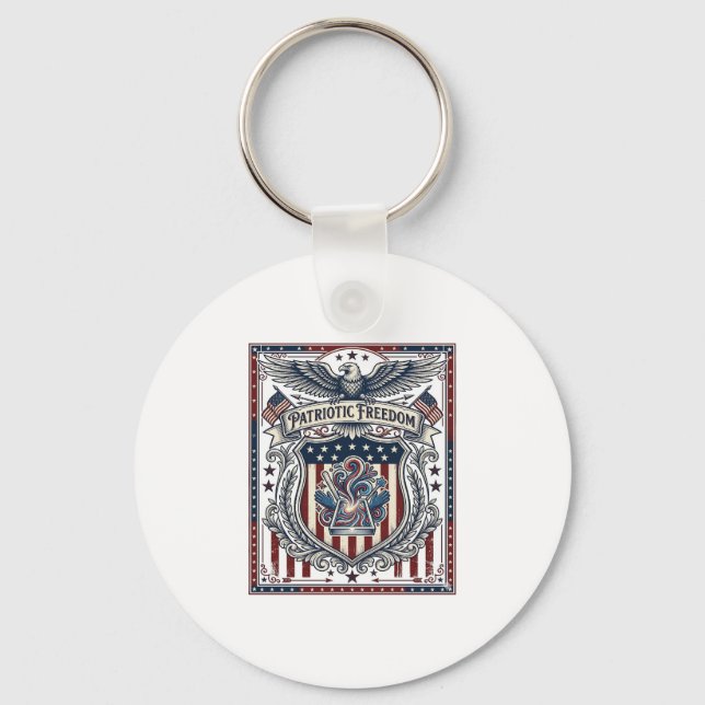 Patriotic Resin Keychain (Front)