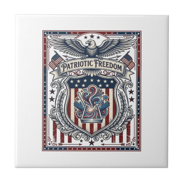 Patriotic Resin Tile (Front)