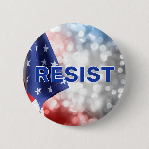 Patriotic Resist Button Political