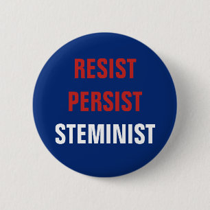 Patriotic Resist Persist STEMinist STEM Resistance 2 Inch Round Button