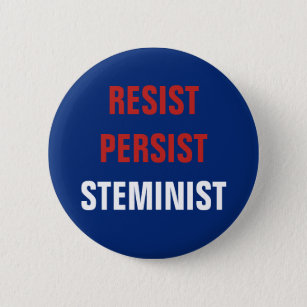 Patriotic Resist Persist STEMinist STEM Resistance 2 Inch Round Button