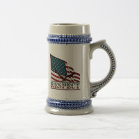 Patriotic Respect, Eagle on large USA Flag
