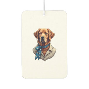 Patriotic Retriever Pride Vintage Dog Shirt Air Freshener