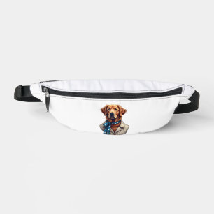 Patriotic Retriever Pride Vintage Dog Shirt Fanny Pack