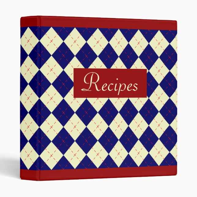 Patriotic Retro Recipe Binder (Front/Spine)