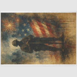 Patriotic Reverence and Explosive Honor Decoupage  Tissue Paper