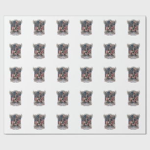 Patriotic Revolutionary War Skeleton Dark Patriot Wrapping Paper