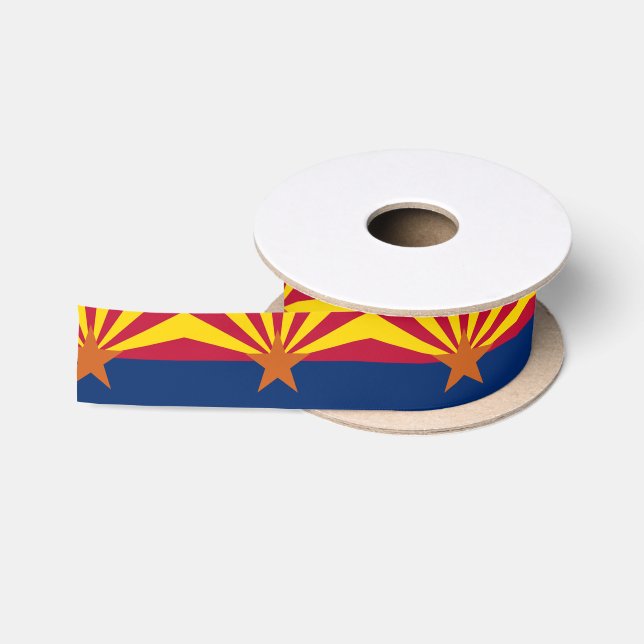 Patriotic Ribbon with Flag of Arizona, U.S.A. Satin Ribbon (Spool)