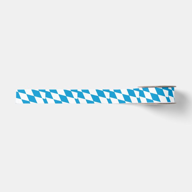 Patriotic Ribbon with Flag of Bavaria, Germany Grosgrain Ribbon (Front)