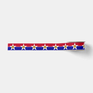 Patriotic Ribbon with Flag of Dallas Grosgrain Ribbon