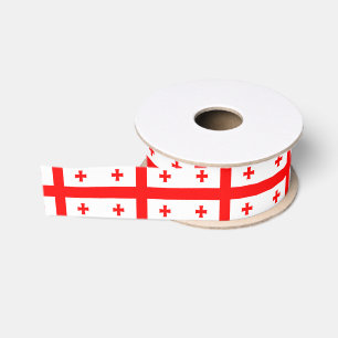 Patriotic Ribbon with Flag of Georgia Grosgrain Ribbon