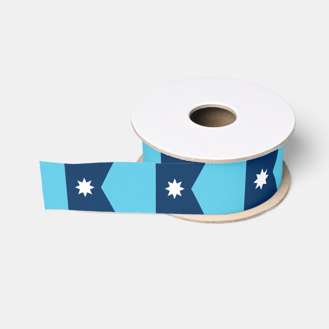 Patriotic Ribbon with Flag of Minnesota, USA Grosgrain Ribbon (Spool)