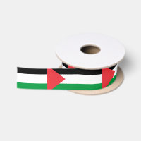 Patriotic Ribbon with Flag of Palestine