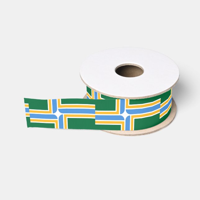 Patriotic Ribbon with Flag of Portland Grosgrain Ribbon (Spool)
