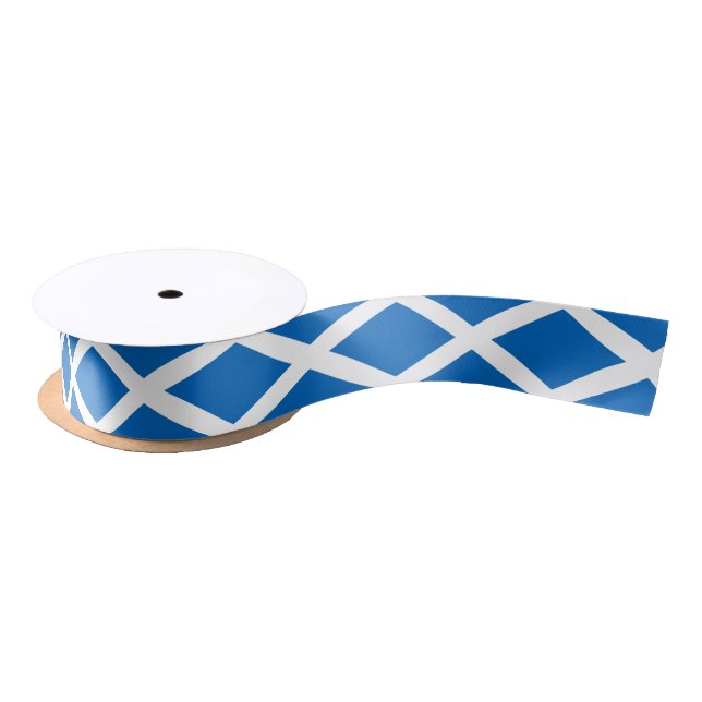 Patriotic Ribbon with Flag of Scotland Satin Ribbon (Spool)