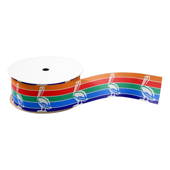 Patriotic Ribbon with Flag of St. Petersburg Grosgrain Ribbon (Spool)