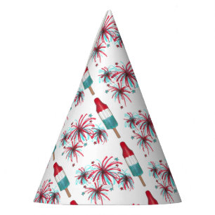 Patriotic Rocket Pop Popsicle Fireworks July 4th Party Hat