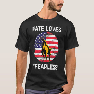 Patriotic Rodeo Roper Us Flag Id Rather Be Calf Ro T-Shirt