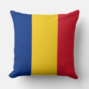 Patriotic Romania flag Romanian Throw Pillow