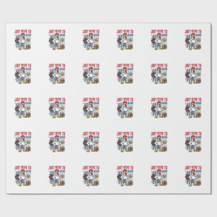 Patriotic Rooster Fireworks Vintage Shirt Design_1 Wrapping Paper