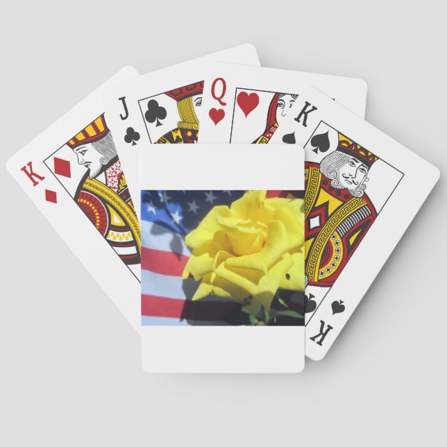 Patriotic Rose Playing Cards (Back)