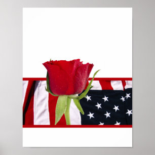 Patriotic Rose Poster