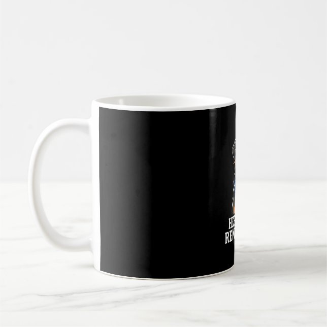 Patriotic Rottweiler Hero Dog Vector Design Coffee Mug (Left)