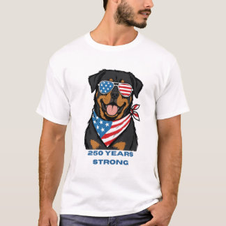 Patriotic Rottweiler  T-Shirt