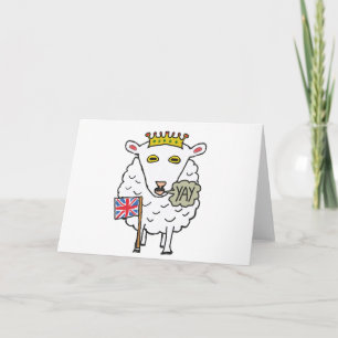 Patriotic Royal Sheep Card