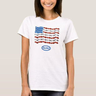 Patriotic runner (US Flag with feet and shoes) T-Shirt
