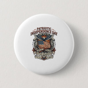 Patriotic Rust Flag Survivor Zombie Apocalypse Fre 2 Inch Round Button